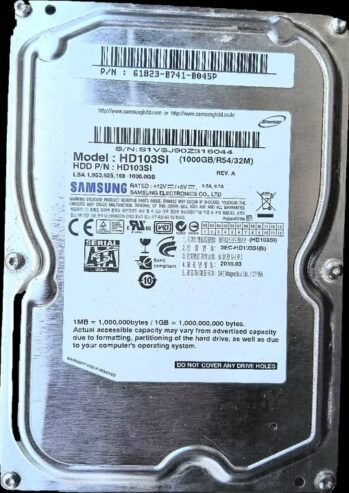 للبيع هارد hdd 1tb samsung SATA تواجد البحصة او قصر العدلي او شارع ثورة  السعر 190الف للتواصل 0980039702