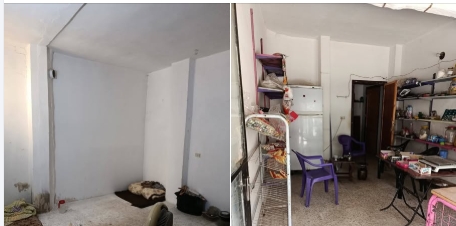 للبييييييع شقة أرضية المهاجرين بالقرب من صيدلية يزن مساحة ٩٠ ٣ غرف و محرك و مطبخ و منافع اتجاه غربي